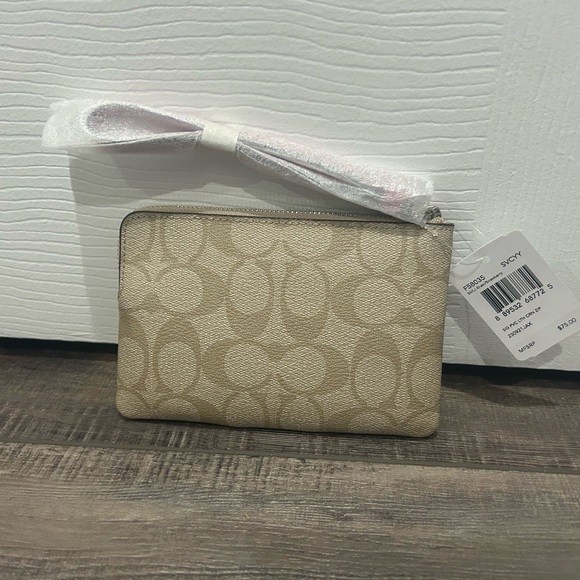 Coach Tan and Pink Wristlet - Picture 4 of 6